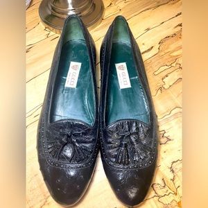 Gucci Authentic Loafers Tassels Black Size 43 1/2